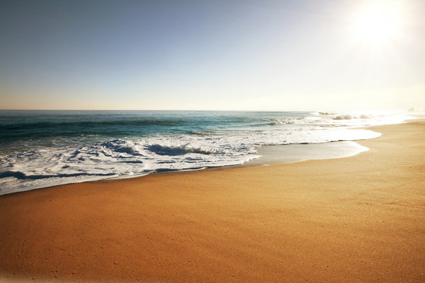 Serene Sandy Beach at Sunrise