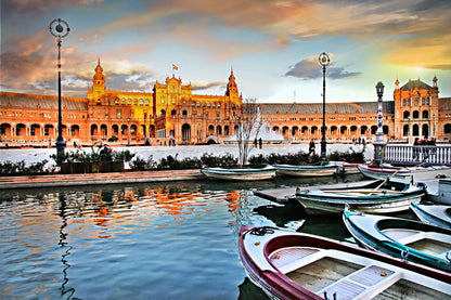 Sunset at Plaza de España, Seville