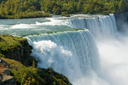 Majestic Waterfall Cascading into Mist