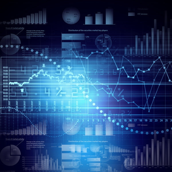 Digital Data and Financial Analysis in Blue