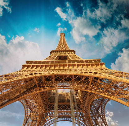 Eiffel Tower Against a Bright Sky