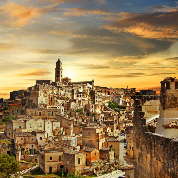 Sunset Over Ancient Mediterranean Town