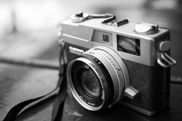 Vintage Camera in Black and White