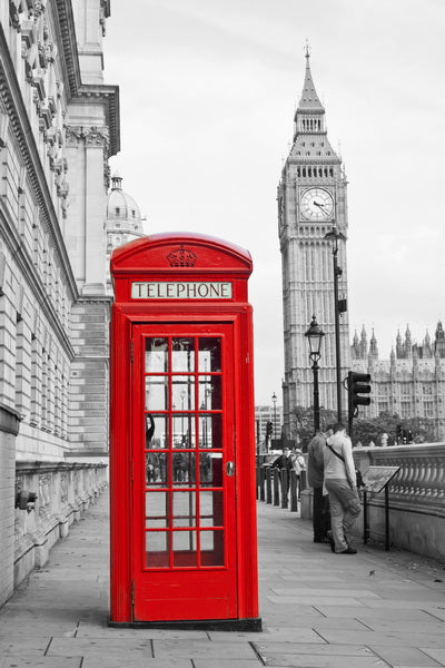 Classic London: Red Telephone Box and Big Ben