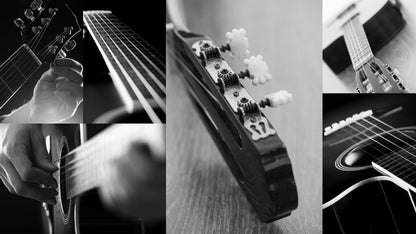 The Art of Guitar: A Black and White Study