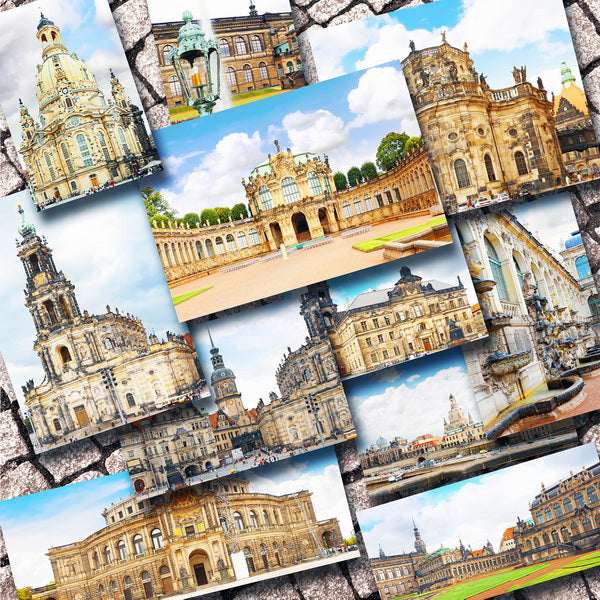 Collage of European Architectural Landmarks