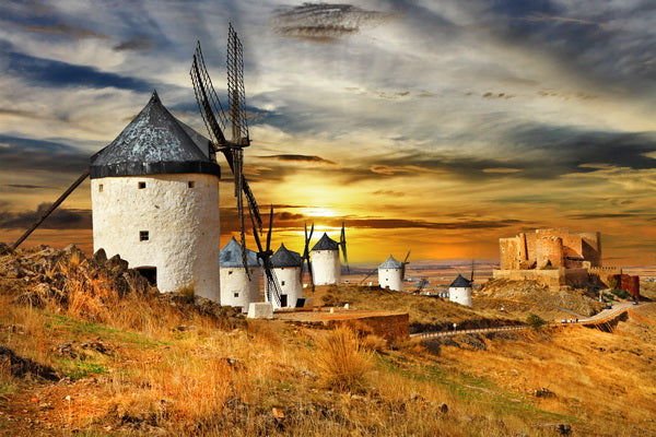 Sunset Over Windmills and Castles