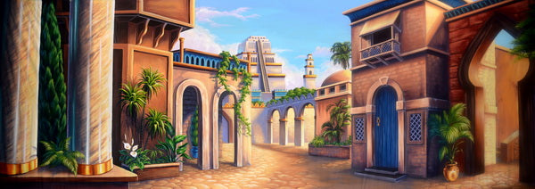 Mediterranean Courtyard Mural